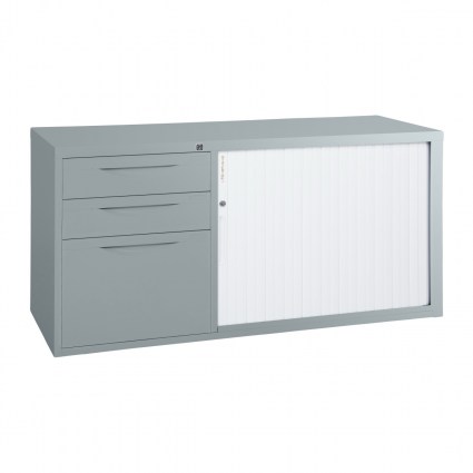 SWCAD - Statewide Tambour Door Mobile Caddy - Light Grey4